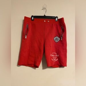 EUC Mang Vanity Red & Black Live Life Fresh Shorts with pockets size large